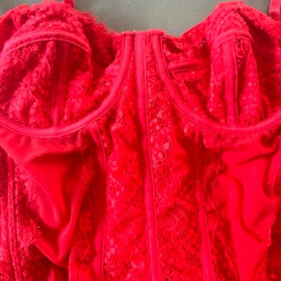 Red corset top - Picture 3 of 5